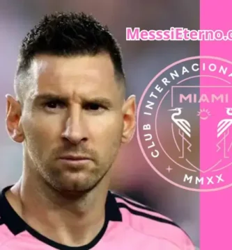 "Inter Miami vs. Atlanta United - Image of Lionel Messi with the Inter Miami logo."