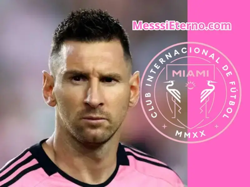 "Inter Miami vs. Atlanta United - Image of Lionel Messi with the Inter Miami logo."